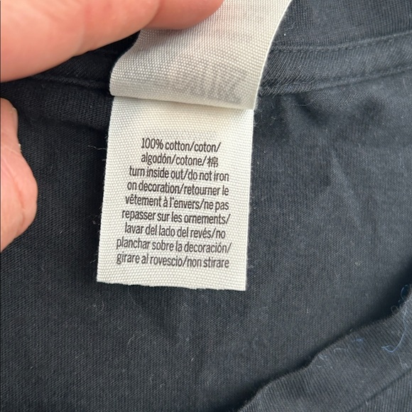 PINK Victoria's Secret Black Tee with Sequin Sleeves size XS - Picture 8 of 11